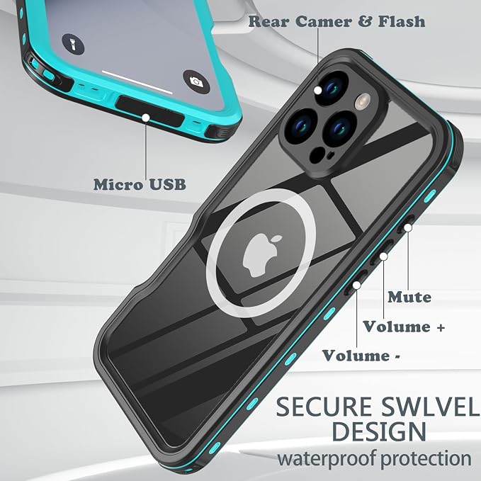 for iPhone 16 Pro Max Case Waterproof, Full-Body Hard Case Built-in - Image 6
