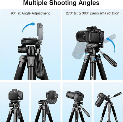 Tripod for Camera, Professional Heavy Duty Compact Camera Stand for Phone - Image 6