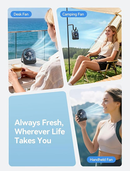 Aecooly Mini Portable USB Desk Fan, Small Enough to Hold 4.2 in Mighty Desktop - Image 4