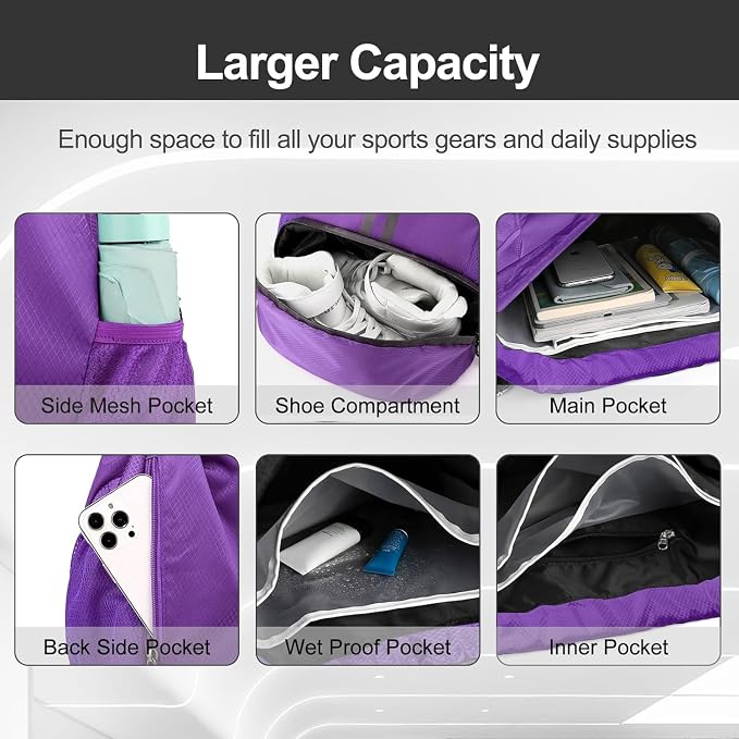 Hoedia Sports Drawstring Backpack - Image 4
