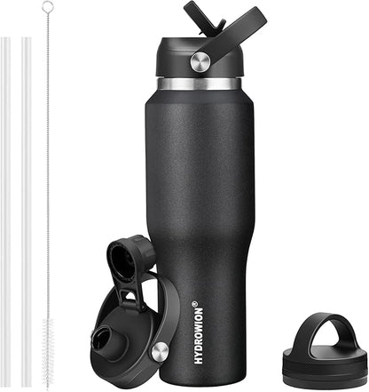 HYDROWION 32oz Stainless Steel Water Bottle, Double Wall Vacuum Insulated Water by HYDROWION
