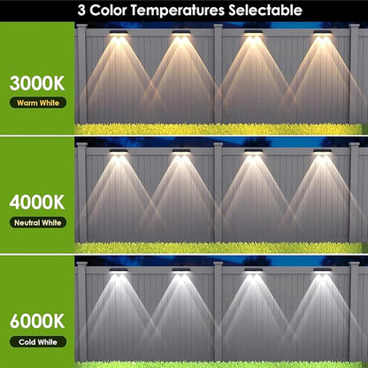 Solar Fence Lights Outdoor Waterproof LED - Image 2