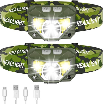 LHKNL Headlamp Flashlight, Lumen Ultra-Light Bright LED Rechargeable Headlight by LHKNLHOME