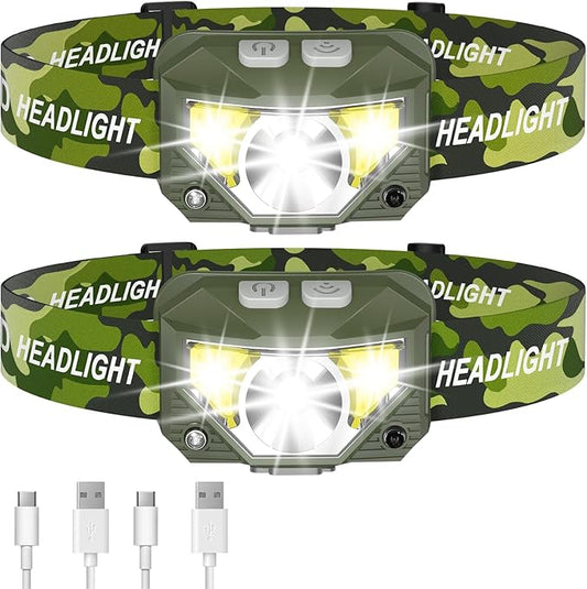 LHKNL Headlamp Flashlight, Lumen Ultra-Light Bright LED Rechargeable Headlight by LHKNLHOME