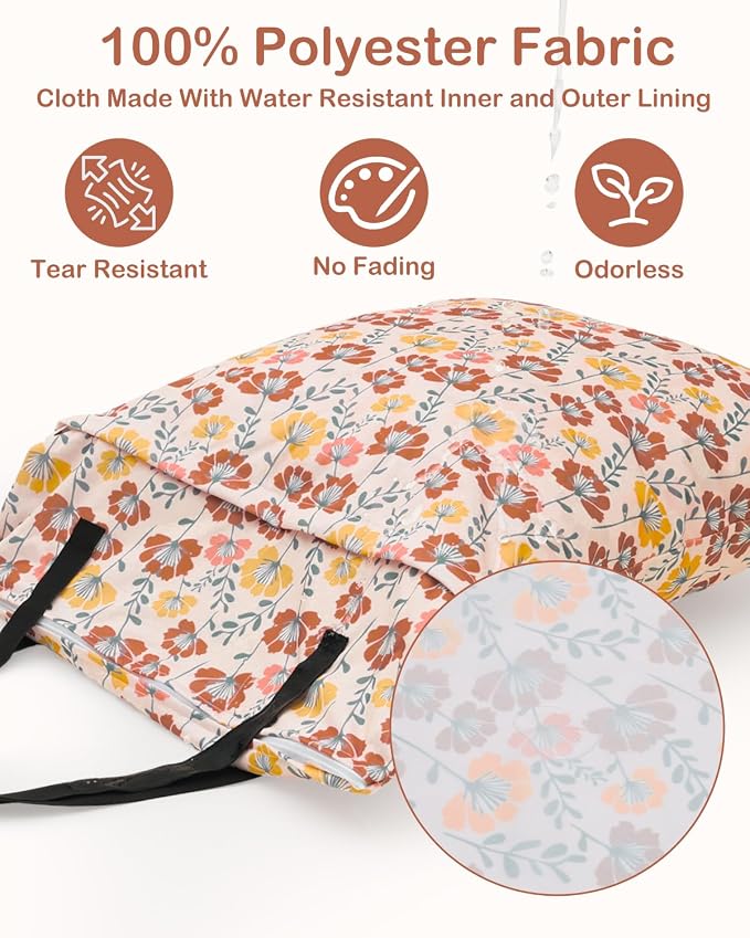 ALVABABY 2 Pack Large Wet Dry Bag Waterproof Hanging Cloth Diaper - Image 2