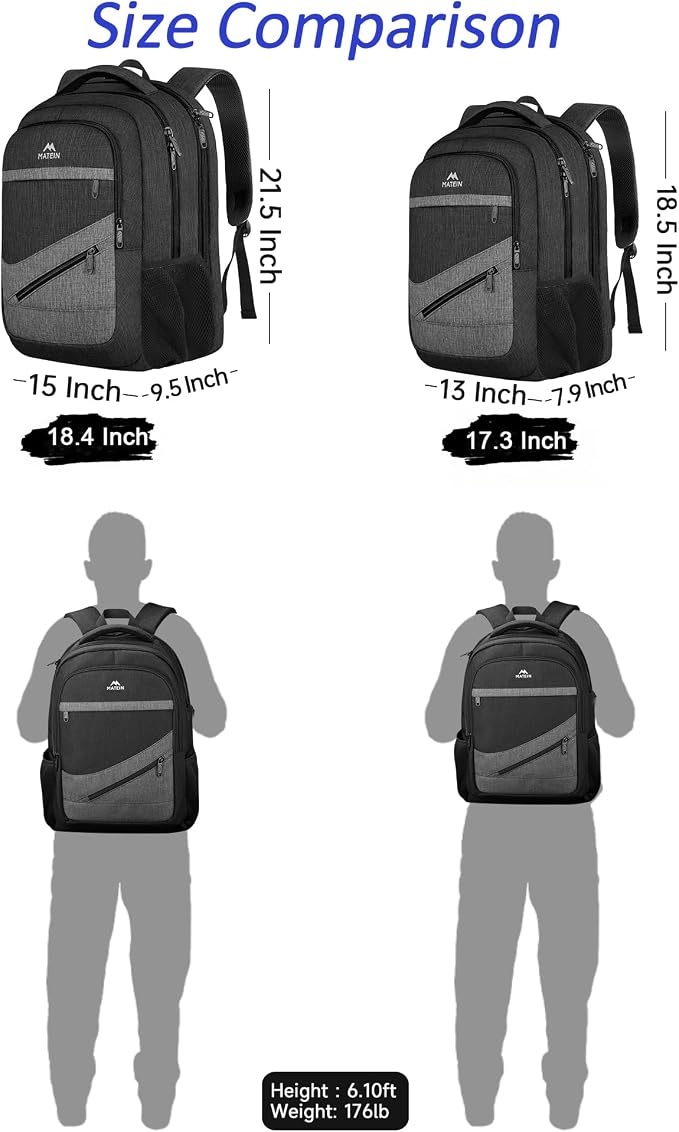 MATEIN 17 Inch Backpack for Men, Professional Work Office Laptop Backpack - Image 8