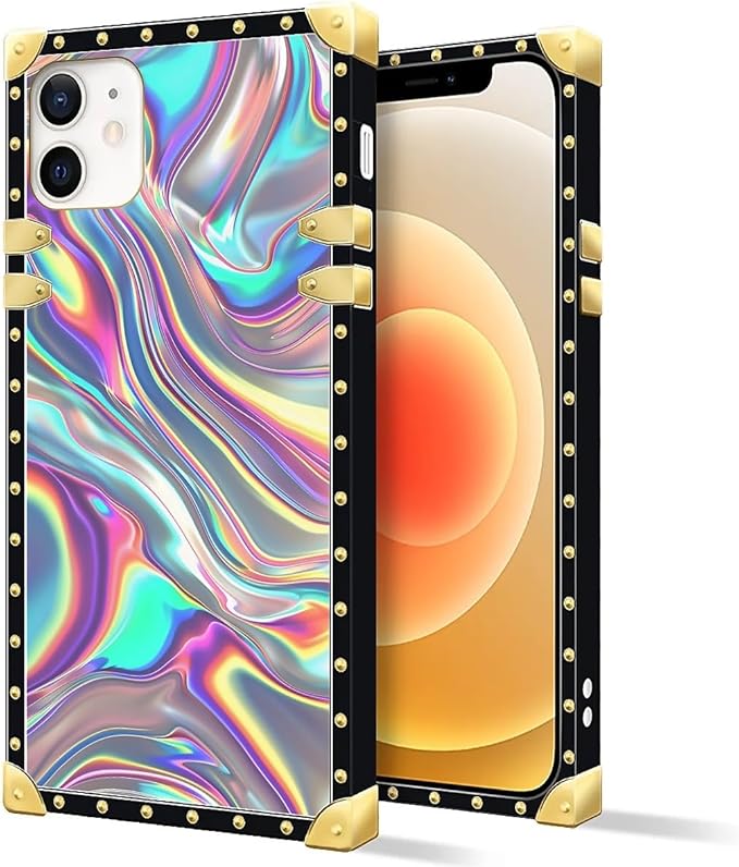 Compatible with iPhone 11 Case, Holographic Abstract Iridescent Textures Luxury - Image 2