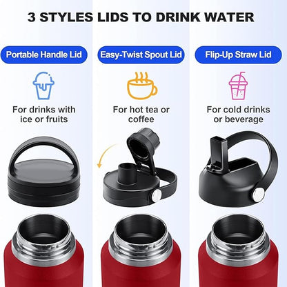 SENDESTAR 40oz Water Bottle Wide Mouth Stainless Steel Vacuum Insulated Double - Image 3