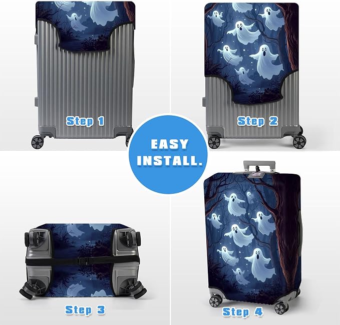 Luggage Cover Protector for 19-20 Inch Suitcases, TSA Approved Elastic Travel - Image 6