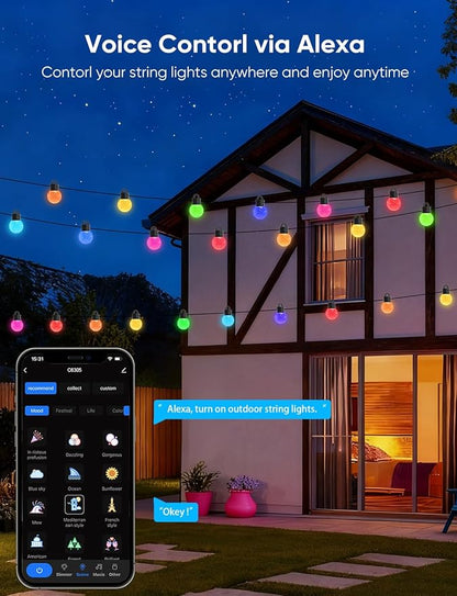 APPECK Outdoor String Lights 150ft, RGBW Color Changing Patio Lights - Image 3