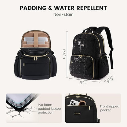 LOVEVOOK Lunch Backpack with Lunch Compartment, 17 Inch Laptop Work Travel - Image 5