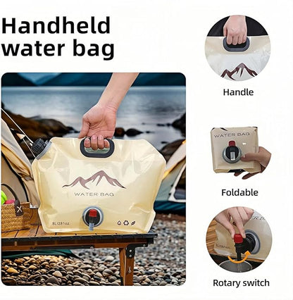 8L/281oz Outdoor Collapsible Water Jug BPA-Free w/Adjustable Faucet - Image 2