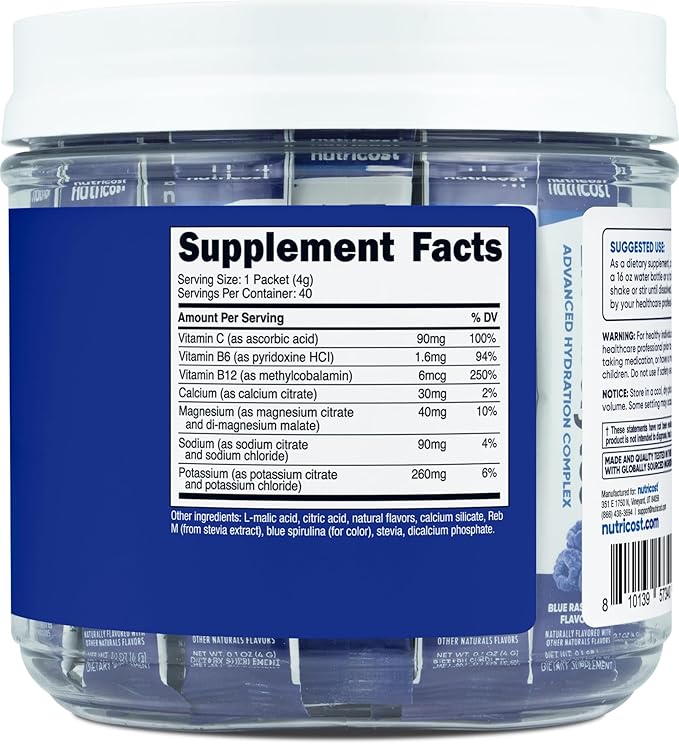 Nutricost Electrolytes Complex, 40 Stickpacks - Image 5
