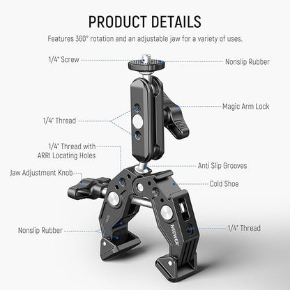 NEEWER Super Clamp Magic Arm Camera Mount - Image 2