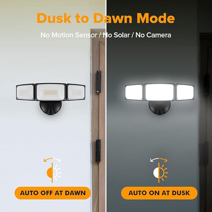 LUTEC 75W 8000LM Dusk to Dawn Outdoor Lighting, LED Flood Light Outdoor - Image 4