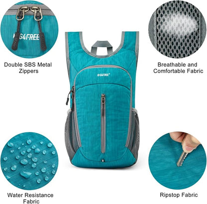 G4Free 10L Hiking Backpack Small Travel Hiking Daypack Lightweight Packable - Image 4