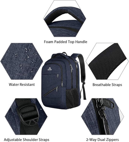 MATEIN 17 Inch Laptop Backpack, Large Work Backpack Travel Carry On TSA Approved - Image 7