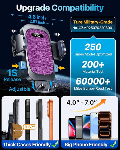 YRU Car Phone Holder Mount Dashboard Cell Phone Holder - Image 7