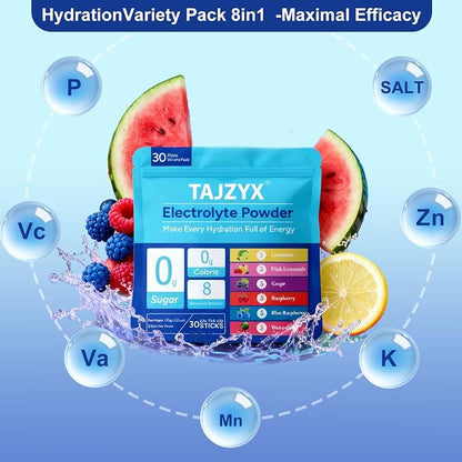Hydration Packets Sugar Free, 0 Calorie Electrolytes Powder Packets 6 Flavors - Image 4
