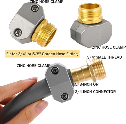Garden Hose Repair Kits, 2 Pack Brass Water Hose Connector, Fit 3/4" and 5/8" - Image 3
