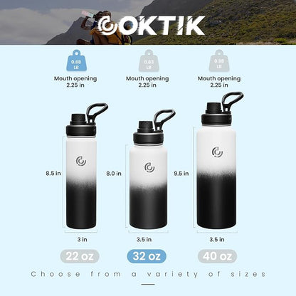 Sports Water Bottle 32oz, Insulated Water Bottle - Image 2