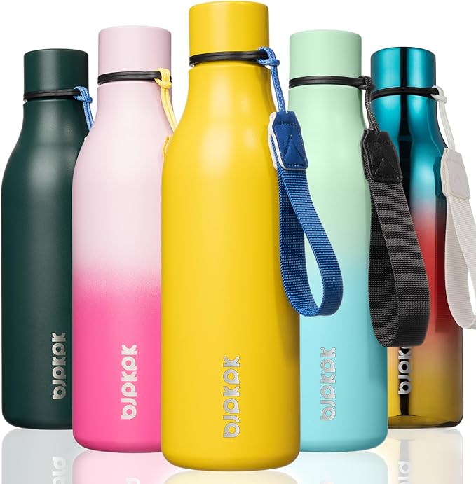 BJPKPK Insulated Water Bottles, 18 oz Stainless Steel Metal Water Bottle by BJPKPK
