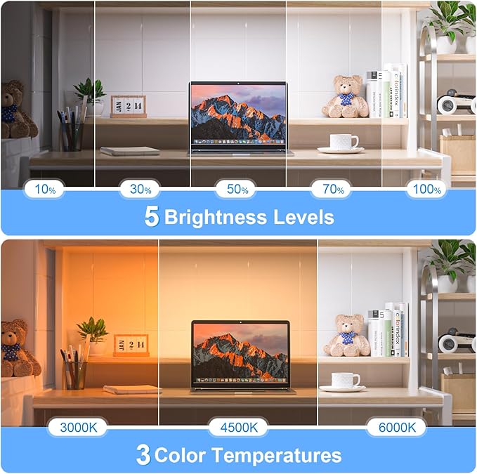 WILLED 5W Mirror Lights with Remote Control, 3 Colors Adjustable Makeup Light - Image 3