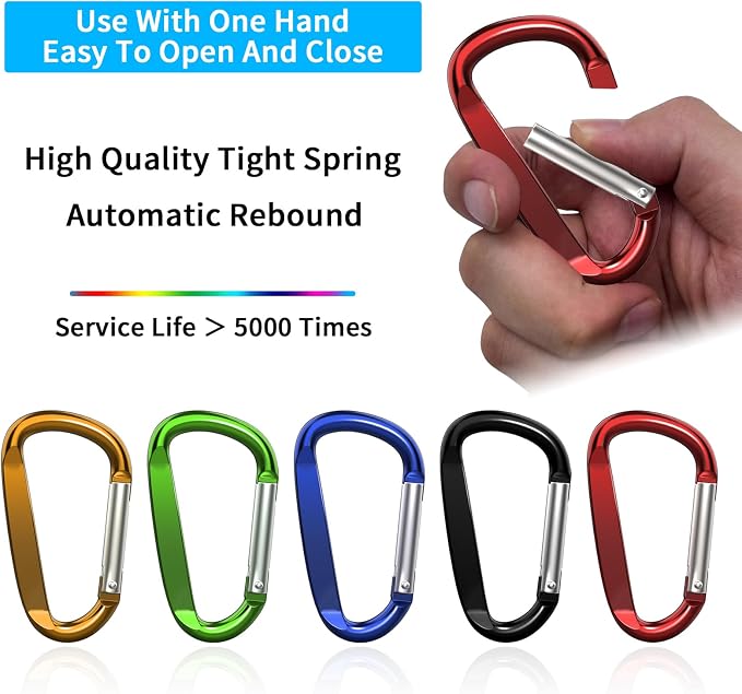 3" Aluminum Carabiner Clips - Image 3
