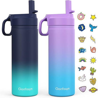 Kids Water Bottle, Stainless Steel Vacuum Insulated cup, Kids Water Bottle by Gonfoam