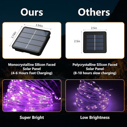 Selarlyt 2-Pack 200 LED Solar Fairy Lights Outdoor, Upgraded Oversize Lamp - Image 5