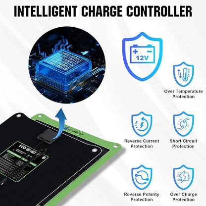 ECO-WORTHY Upgrade 7.5W Solar Car Battery Charger Maintainer 12V Waterproof - Image 6