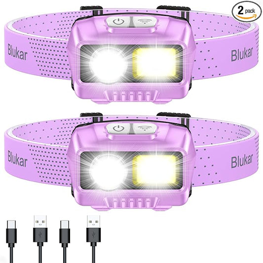 Blukar LED Headlamp, 2000L Super Bright Rechargeable Headlight Flashlight by Blukar