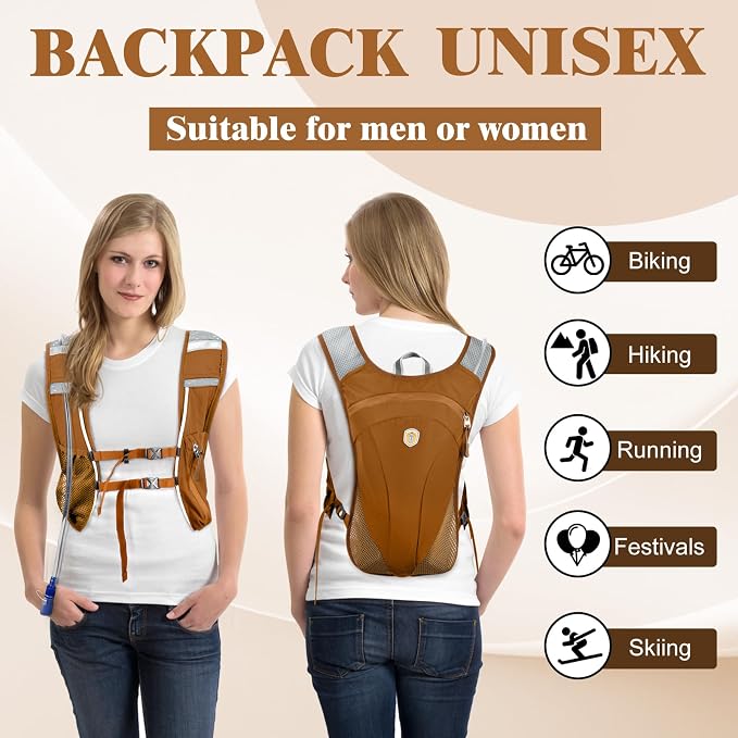 Hydration Backpack with 2L Water Bladder Bag, Lightweight and Breathable - Image 7