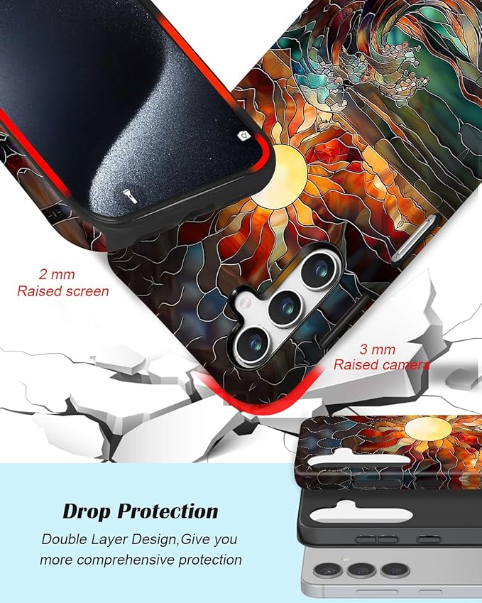 Compatible for Samsung Galaxy A17 5G Case, Dual Layer Heavy Duty 2 in 1 - Image 3