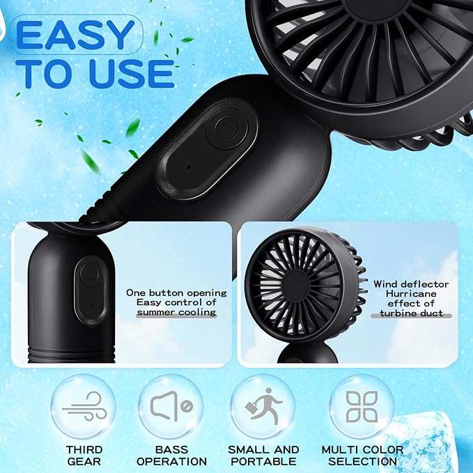 Rossesay 36 Pcs Mini Portable Fan Bulk Cute Handheld Lightweight Small Little - Image 4
