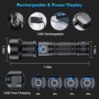 MILAOSHU Rechargeable Flashlights 90000 High Lumens - Image 6
