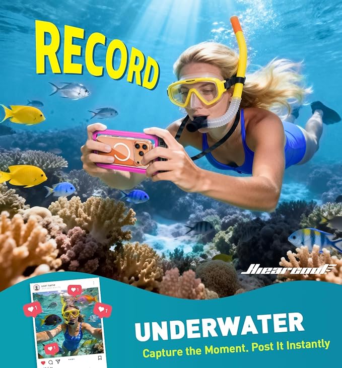 Hiearcool Universal Waterproof Phone Pouch, IPX8 Cell Phone Waterproof Case Up - Image 5