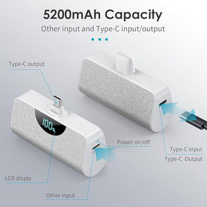 Portable Charger for iPhone 17/16/15, 5200mAh PD USB C Power Bank Built-in - Image 5
