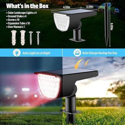 GKGG Solar Multicolor Lights Waterproof IP65, 8 Lighting Modes Solar Spot - Image 6