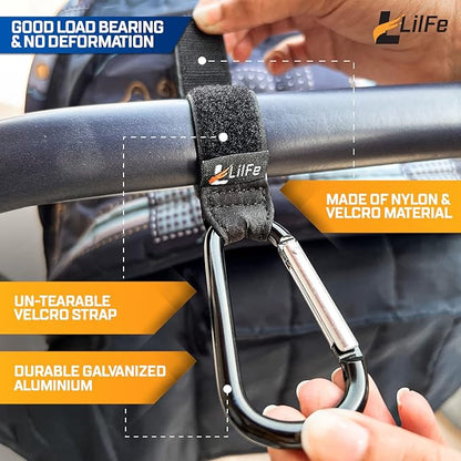 2 Pcs Black Baby Stroller Hooks - Image 2