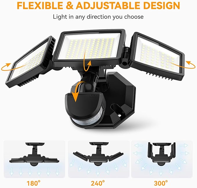 LED Security Lights Motion Sensor Light Outdoor, Waterproof, Flood Light - Image 2