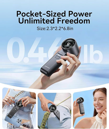 KIMMOO 3-in-1 Portable Handheld Turbo Fan-100 Speeds, Powerful 20000 RPM - Image 7