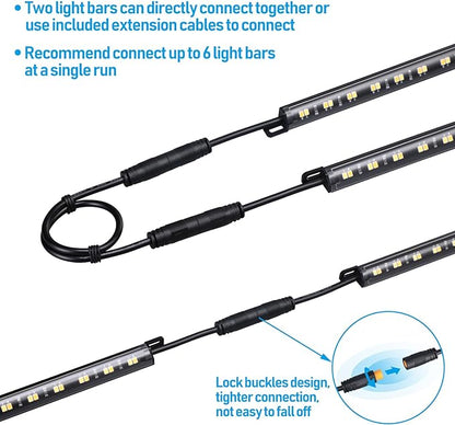 TORCHSTAR LED Safe Lighting Kit 3CCT, 12 Inch Linkable Light Bars, Motion Sensor - Image 5