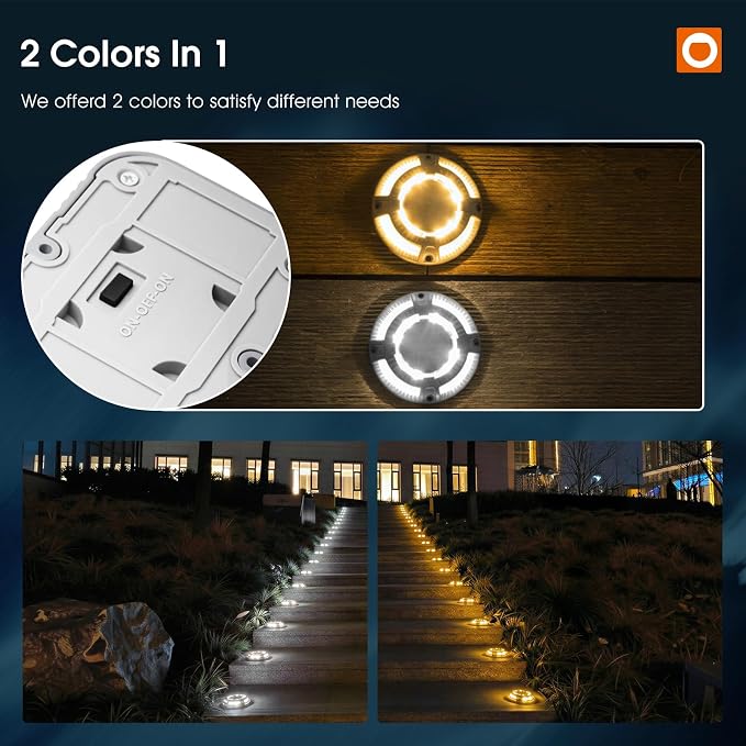 addlon Solar Dock Lights Outdoor 1 Pack, 2 Color Modes LED Deck Marine - Image 2