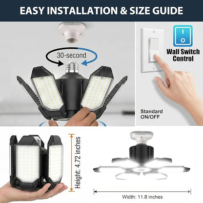 BRAINIAC 100W LED Garage Lights, 10000LM Ultra Bright Shop Light - Image 3