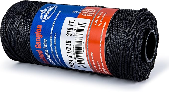 HONGDA Braided Tarred Bank Line Braided Nylon Twine, 318 Feet #24 Bank Line - Image 4