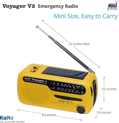 Kaito Best NOAA and SW Portable Solar/Hand Crank AM/FM, Shortwave & NOAA - Image 7