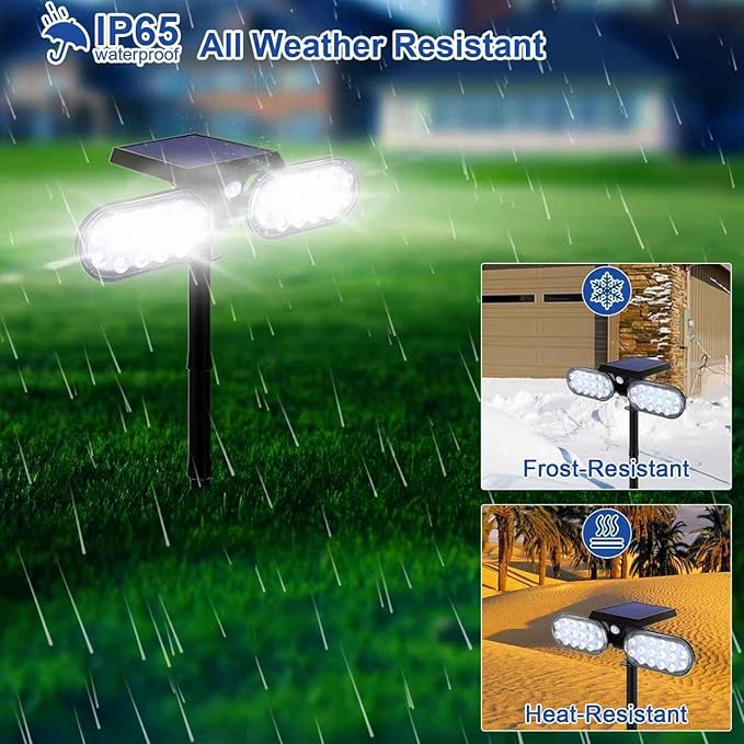 EMANER Motion Lights Solar Powered, Outdoor Flood Lights Stay On or Motion - Image 5