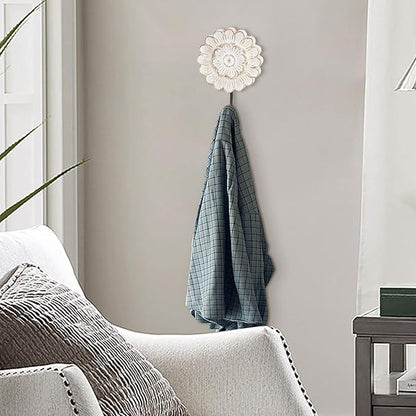 dwellington Distress Wood Flower Coat Hooks - Image 6