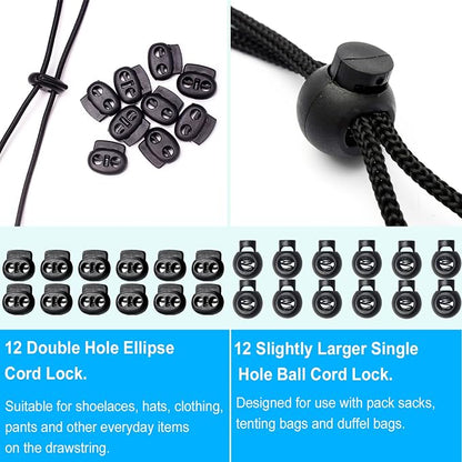 ZUSHALLMY 48pcs Upgraded Plastic Cord Lock, Cord Locks - Image 4